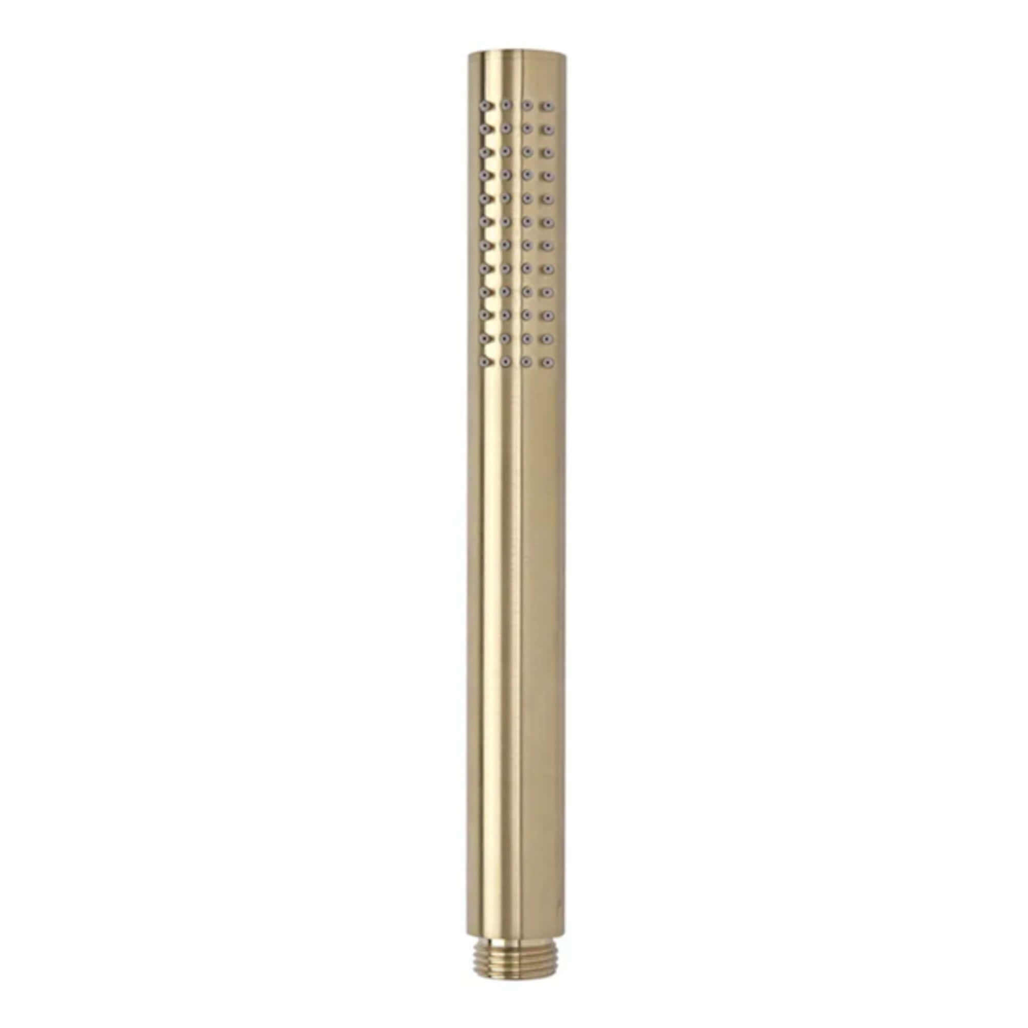 Buy Round pencil hand shower with rubber jets - brushed brass Online UK | HOUSE OF ENKI